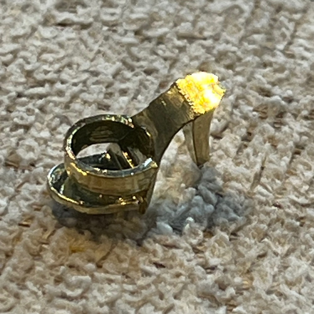 Vintage Barbie Gold Slide Sandal High Heel Replacement Doll Shoe Single